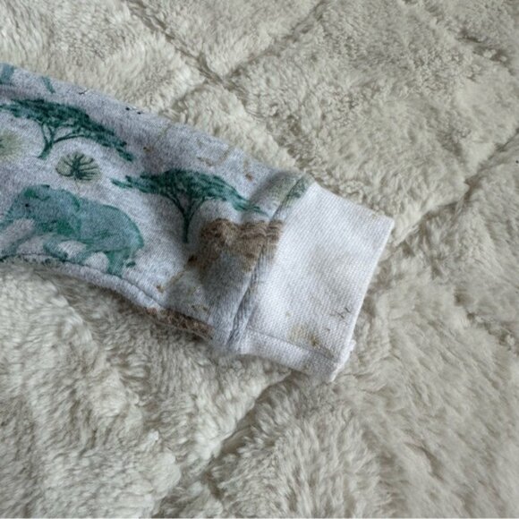 Boutique | Grey & Safari Print Oversized Sweater Dress | Size 12-18 Months - Picture 6 of 9